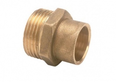 End Feed Brass Male Connector